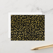 Gold Leopard, Gold Glitzer, Leopard Muster