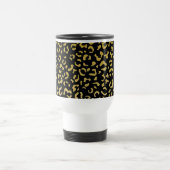 Gold Leopard, Gold Glitzer, Leopard Muster Reisebecher (Mittel)