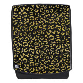 Gold Leopard, Gold Glitzer, Leopard Muster Rucksack (Vorderseite)