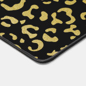 Gold Leopard, Gold Glitzer, Leopard Muster Schreibtischunterlage (Ecke)