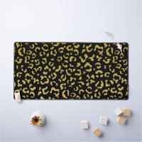 Gold Leopard, Gold Glitzer, Leopard Muster