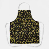 Gold Leopard, Gold Glitzer, Leopard Muster Schürze (Vorderseite)