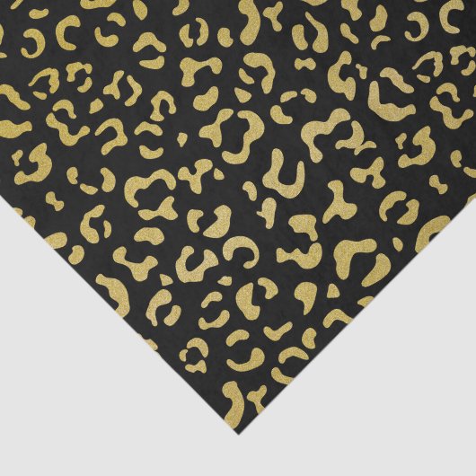 Gold Leopard, Gold Glitzer, Leopard Muster Seidenpapier (Ausschnitt)