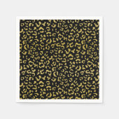 Gold Leopard, Gold Glitzer, Leopard Muster Serviette (Vorderseite)