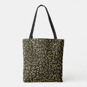 Gold Leopard, Gold Glitzer, Leopard Muster Tasche (Rückseite)