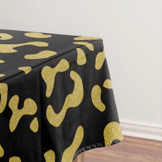 Gold Leopard, Gold Glitzer, Leopard Muster Tischdecke (Beispiel)