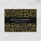Gold Leopard, Gold Glitzer, Leopard Muster Visitenkarte (Vorderseite)