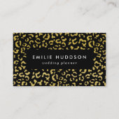 Gold Leopard, Gold Glitzer, Leopard Muster Visitenkarte (Vorderseite)