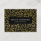 Gold Leopard, Gold Glitzer, Leopard Muster Visitenkarte (Vorderseite)