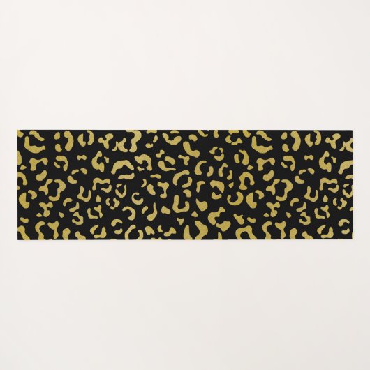 Gold Leopard, Gold Glitzer, Leopard Muster Yogamatte (Rückseite (Horizontal))