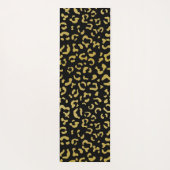 Gold Leopard, Gold Glitzer, Leopard Muster Yogamatte (Rückseite)