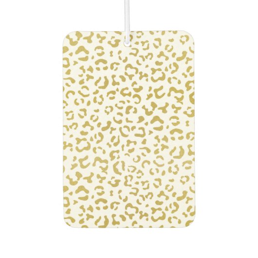 Gold Leopard, Gold Glitzer, Leopard Print Autolufterfrischer (Vorderseite)