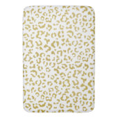 Gold Leopard, Gold Glitzer, Leopard Print Badematte (Vorderseite Vertikal)