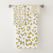 Gold Leopard, Gold Glitzer, Leopard Print Badhandtuch Set (Insitu)
