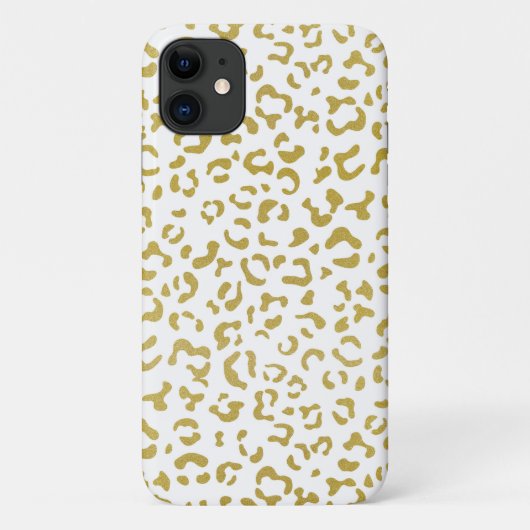 Gold Leopard, Gold Glitzer, Leopard Print Case-Mate iPhone Hülle (Rückseite)