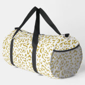 Gold Leopard, Gold Glitzer, Leopard Print Duffle Bag (Rechte Ecke)