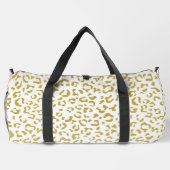 Gold Leopard, Gold Glitzer, Leopard Print Duffle Bag (Rückseite)