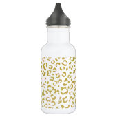 Gold Leopard, Gold Glitzer, Leopard Print Edelstahlflasche (Links)