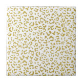 Gold Leopard, Gold Glitzer, Leopard Print Fliese (Vorderseite)