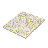 Gold Leopard, Gold Glitzer, Leopard Print Fliese (Seite)