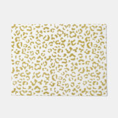 Gold Leopard, Gold Glitzer, Leopard Print Fußmatte (Vorderseite)