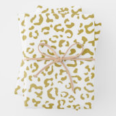 Gold Leopard, Gold Glitzer, Leopard Print Geschenkpapier Set (Beispiel)
