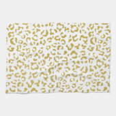 Gold Leopard, Gold Glitzer, Leopard Print Geschirrtuch (Horizontal)