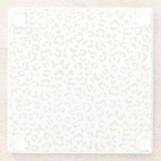 Gold Leopard, Gold Glitzer, Leopard Print Glasuntersetzer (Rückseite)