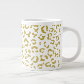 Gold Leopard, Gold Glitzer, Leopard Print Jumbo-Tasse (Rechts)
