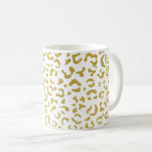 Gold Leopard, Gold Glitzer, Leopard Print Kaffeetasse (VorderseiteRechts)