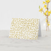Gold Leopard, Gold Glitzer, Leopard Print Karte (Gelbe Blume)