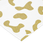 Gold Leopard, Gold Glitzer, Leopard Print Mittelgroßer Tischläufer (Ecke)
