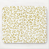 Gold Leopard, Gold Glitzer, Leopard Print Mousepad (Vorne)