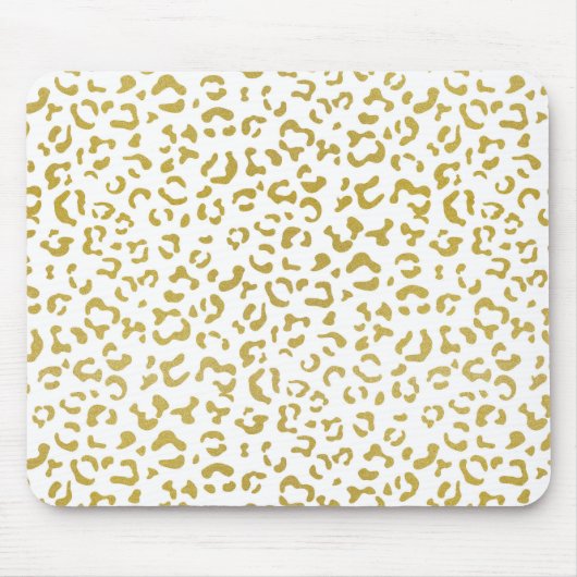 Gold Leopard, Gold Glitzer, Leopard Print Mousepad (Vorne)