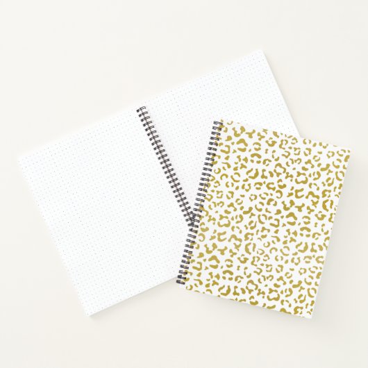 Gold Leopard, Gold Glitzer, Leopard Print Notizblock (Innenseite)