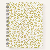Gold Leopard, Gold Glitzer, Leopard Print Notizblock (Vorderseite)