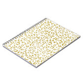 Gold Leopard, Gold Glitzer, Leopard Print Notizblock (Linke Seite)