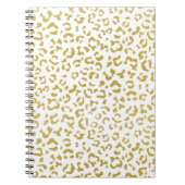 Gold Leopard, Gold Glitzer, Leopard Print Notizblock (Vorderseite)
