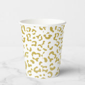 Gold Leopard, Gold Glitzer, Leopard Print Pappbecher (Rechts)