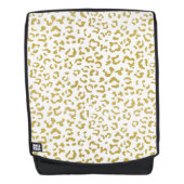 Gold Leopard, Gold Glitzer, Leopard Print Rucksack (Vorderseite)