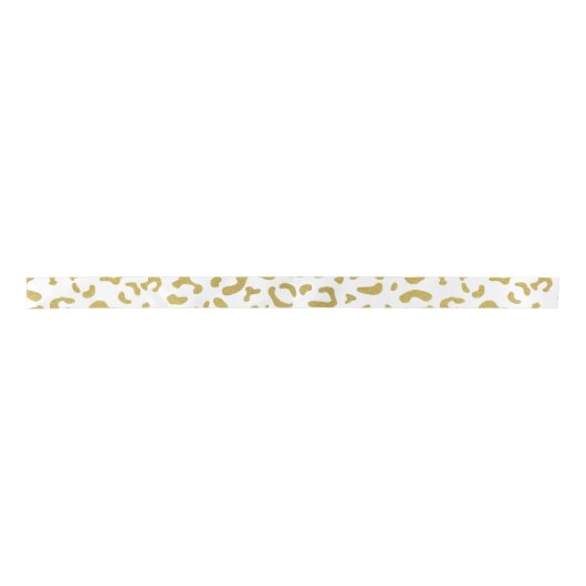 Gold Leopard, Gold Glitzer, Leopard Print Satinband (Vorderseite)