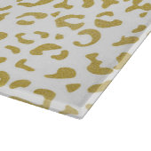 Gold Leopard, Gold Glitzer, Leopard Print Schneidebrett (Ecke)