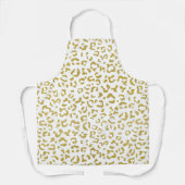 Gold Leopard, Gold Glitzer, Leopard Print Schürze (Vorderseite)