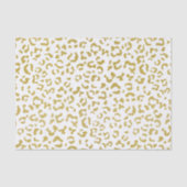 Gold Leopard, Gold Glitzer, Leopard Print Seidenpapier (Vorderseite)