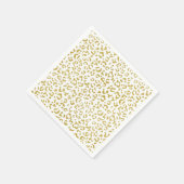 Gold Leopard, Gold Glitzer, Leopard Print Serviette (Ecke)