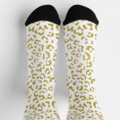 Gold Leopard, Gold Glitzer, Leopard Print Socken (Oben)