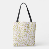 Gold Leopard, Gold Glitzer, Leopard Print Tasche (Rückseite)