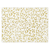 Gold Leopard, Gold Glitzer, Leopard Print Tischdecke (Vorderseite (Horizontal))