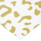 Gold Leopard, Gold Glitzer, Leopard Print Tischdecke (Schrägansicht)