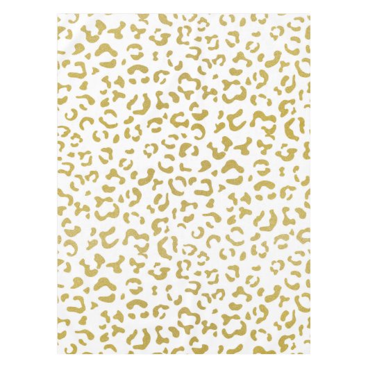 Gold Leopard, Gold Glitzer, Leopard Print Tischdecke (Vorderseite)
